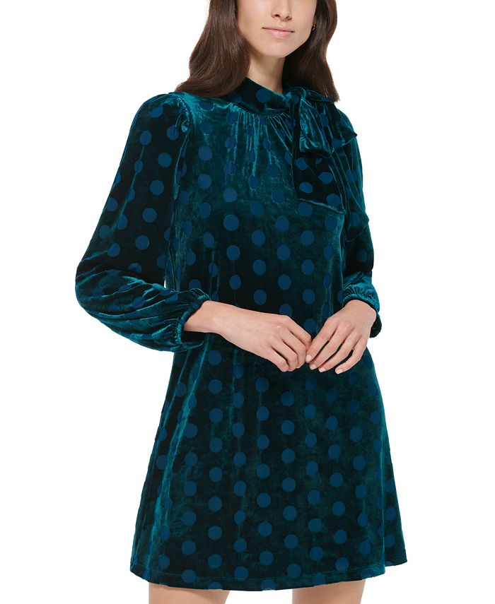 Calvin Klein Burnout Velvet Shift Dress & Reviews - Dresses - Women ...