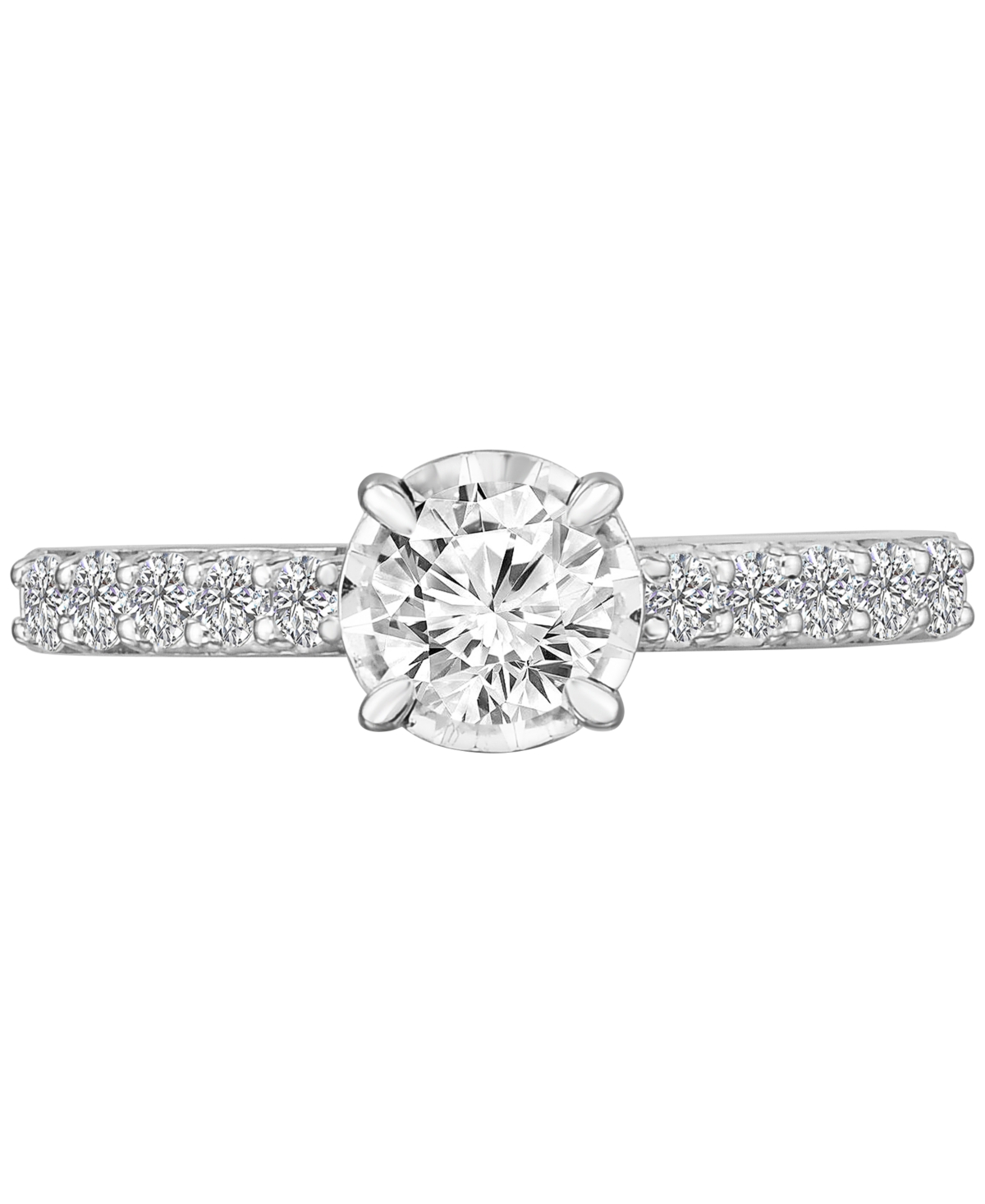 TruMiracle Diamond Solitaire Plus Engagement Ring (1 ct. t.w.) in 14k- White Gold