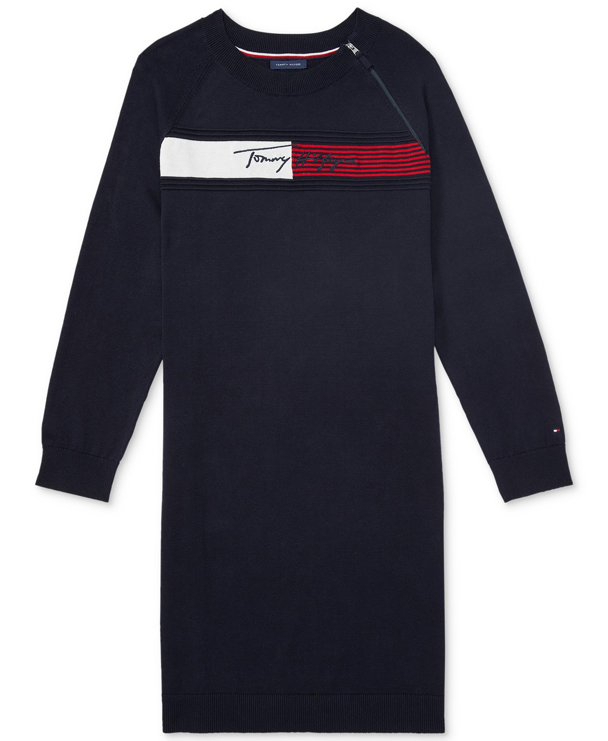 Womens Zip Logo Sweater Dress