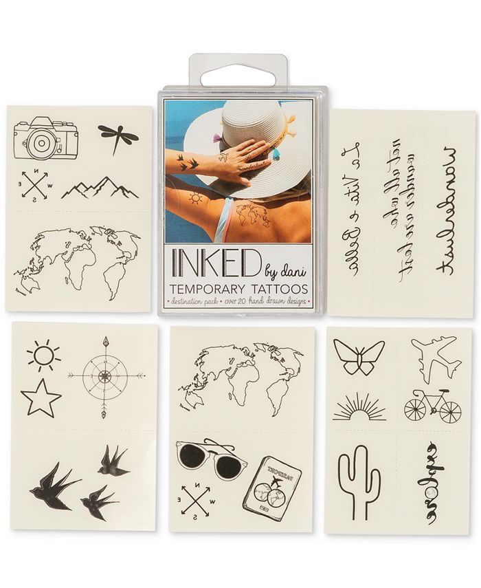 INKED BY DANI Destination Pack Temporary Tattoos Set Macy's