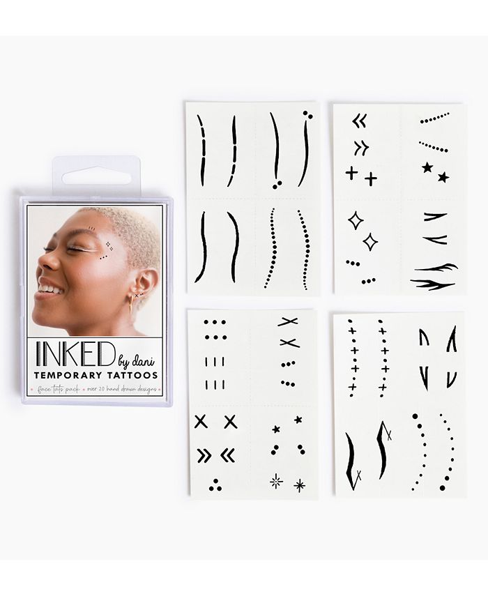 INKED BY DANI Temporary Face Tattoos Set Macy's