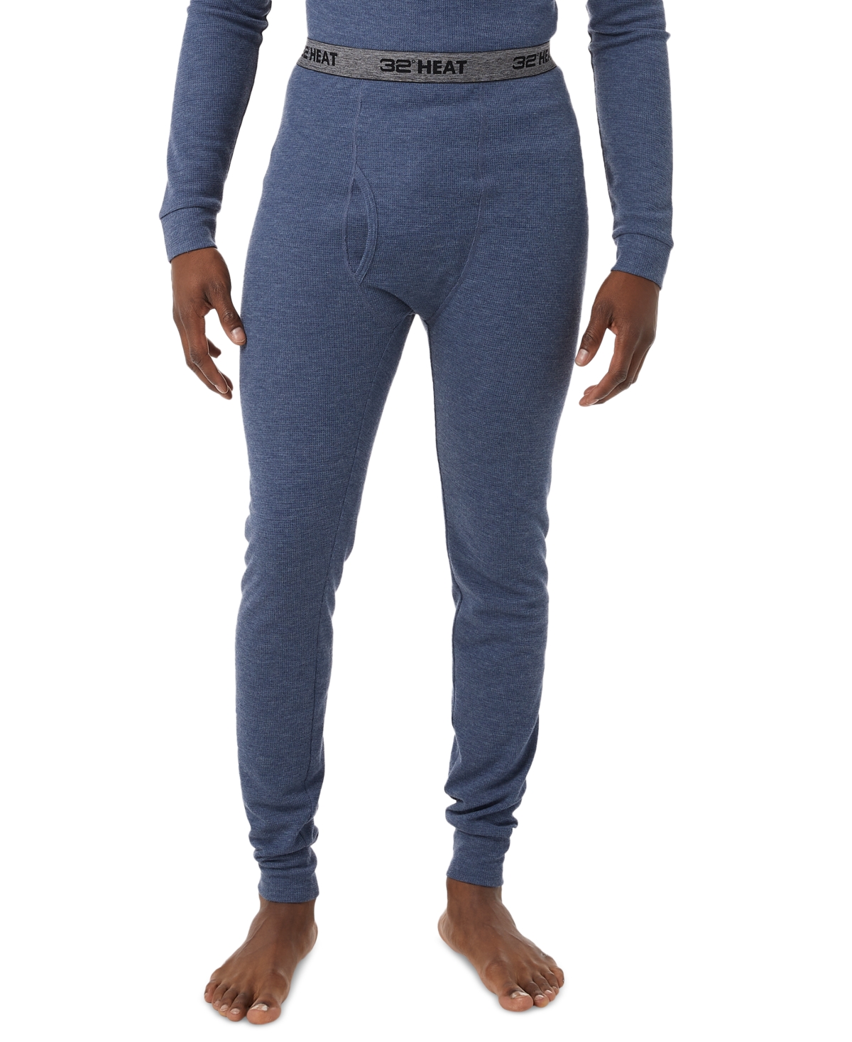 32 Degrees Men's Heat Waffle Knit Legging In Ink Chill