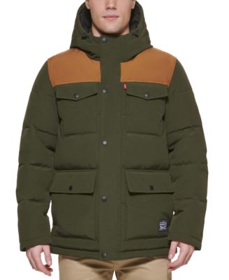 Levi’s&reg; Men's Quilted Four Pocket Parka Hoody Jacket