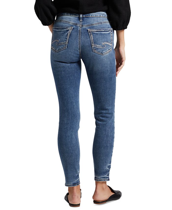 Silver Jeans Co. Women's Suki Stretchy Mid Rise Curvy Skinny Jeans Macy's