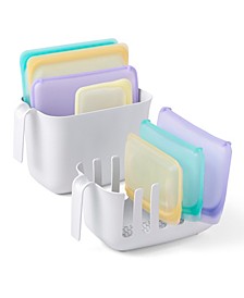 7" Dry Plus Store Bag Drying Rack and Bin Set, 2 Piece