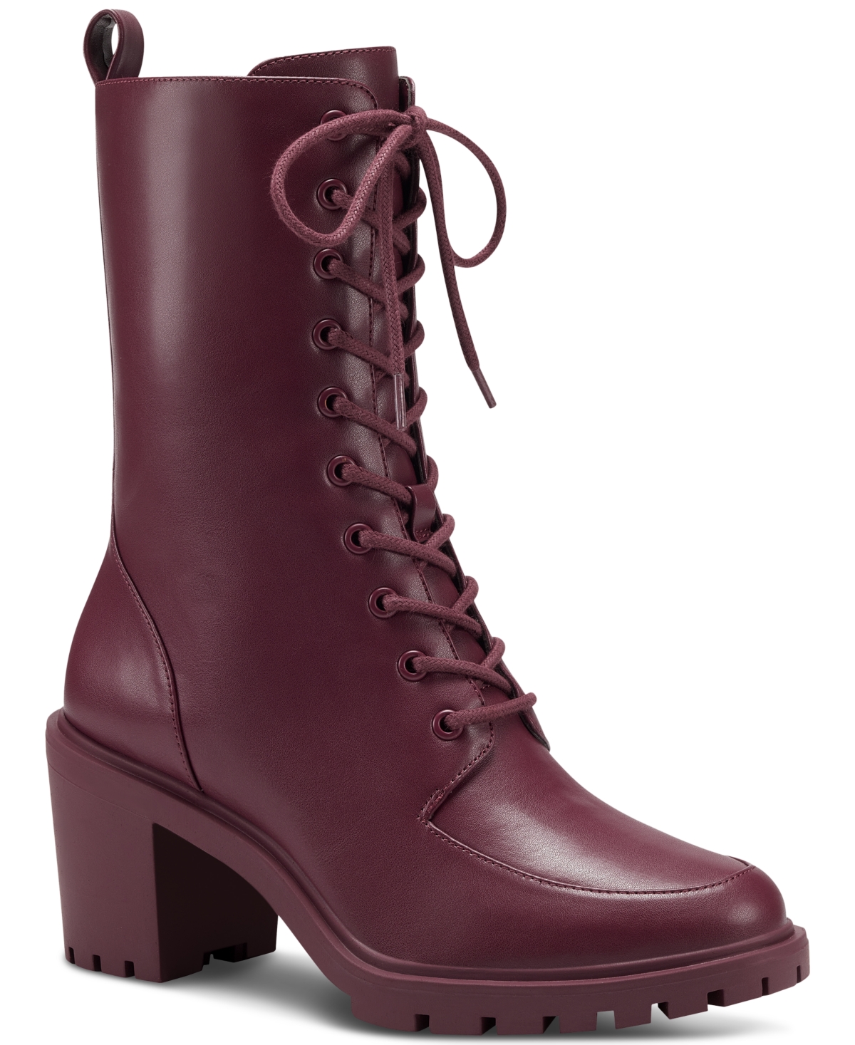 Alfani Women's Blaire Lace-Up Lug Sole Booties, Created for Macy's Women's Shoes