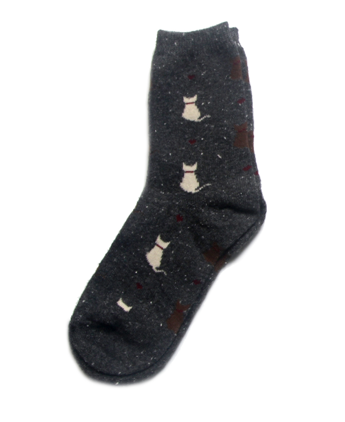 Cat crew socks - Charcoal