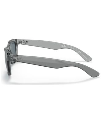 Unisex New Wayfarer Classic 55 Polarized Low Bridge Fit Sunglasses, RB2132F55-P