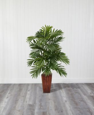 Areca Palm w/ Bamboo Vase Silk Plant