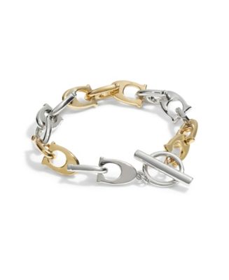 COACH Signature Chunky Link Bracelet - Macy's