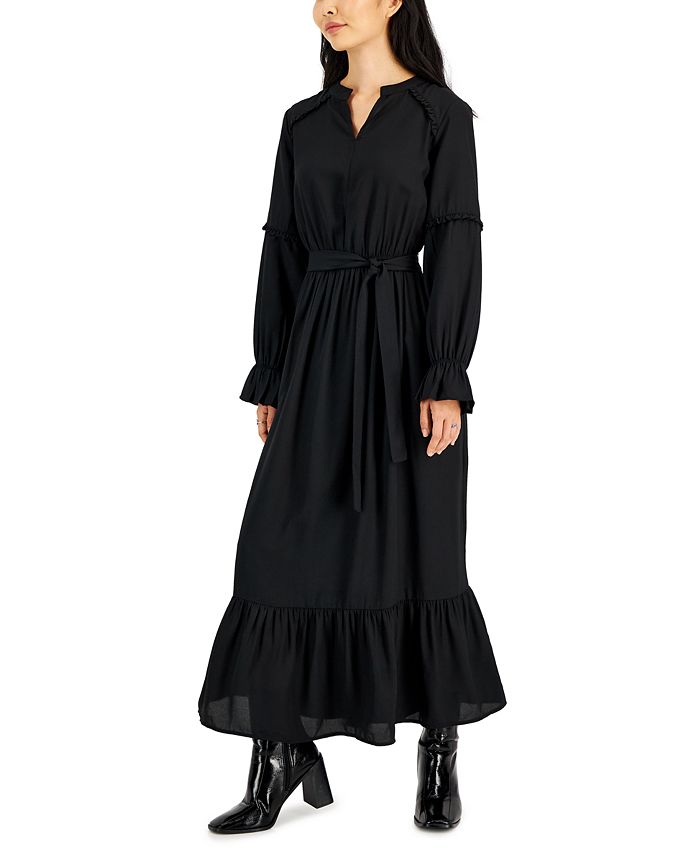 Jamie ruffle wrap gown new arrivals