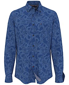 Men's Classic-Fit Key Paisley Print Long-Sleeve Shirt 