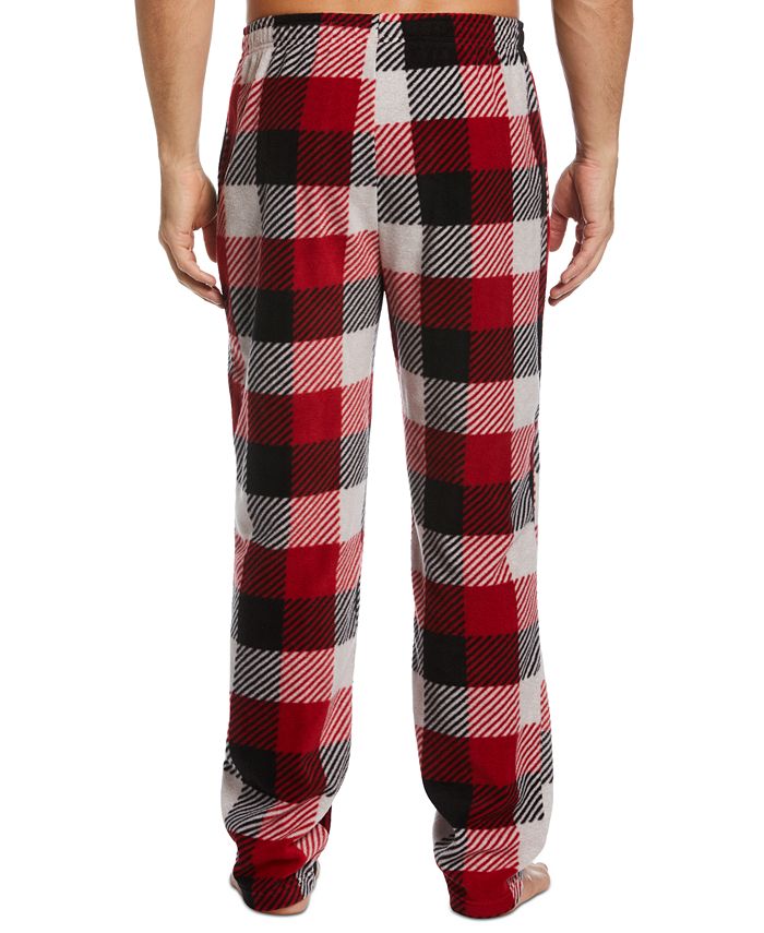 Perry Ellis Portfolio Men's Modern Buffalo Plaid Textured Fleece Pajama ...