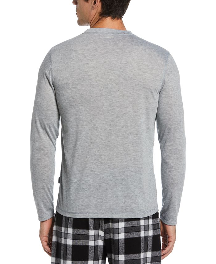 Perry Ellis Portfolio Men's Solid Long-Sleeve Pajama T-Shirt & Reviews ...