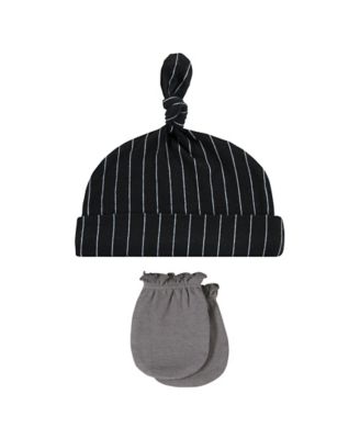 Essential 8-Piece Set Knotted Beanie Hats and Anti-Scratch Mitts