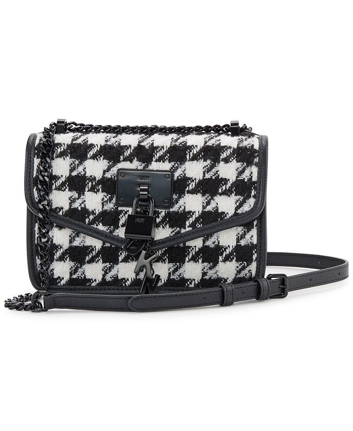 DKNY Black Bag Elissa Shoulder Bag Adjastable Real Leather Bag Authentic  19X27CM