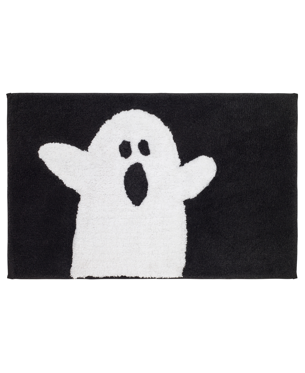 Avanti Ghost Halloween Cotton Accent Rug, 32" X 20" In Black,white