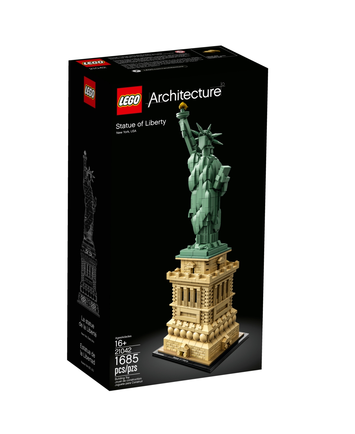 Shop Lego Architecture 21042 Statue Of Liberty Toy Building Set In No Color