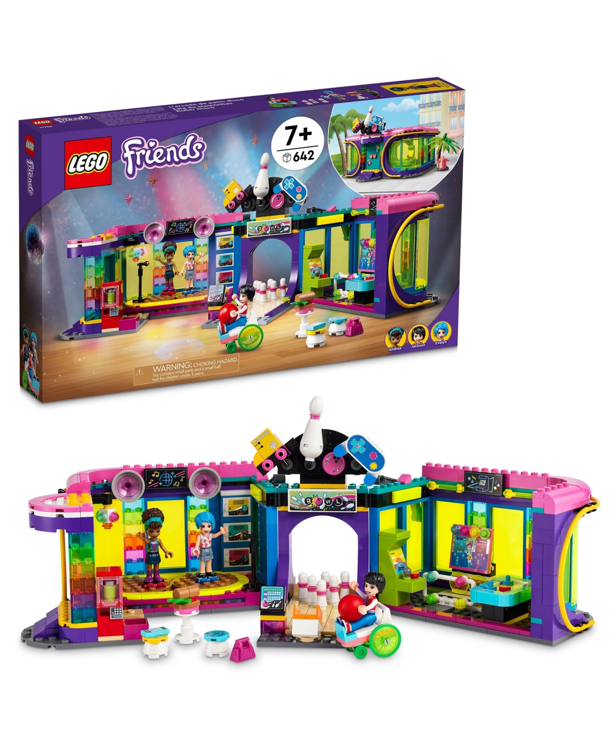 Lego Friends Roller Disco Arcade 41708 Building Set, 642 Pieces In Multicolor
