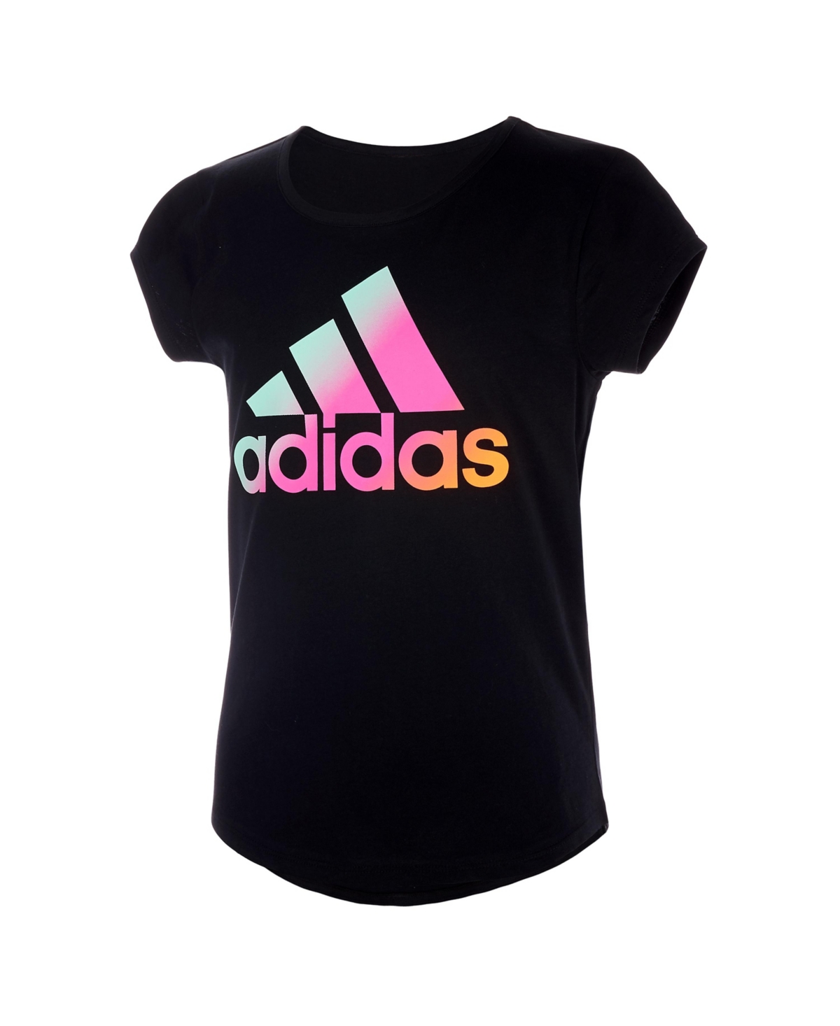 adidas Big Girls Short Sleeve Scoop Neck T-shirt, Extended Sizes