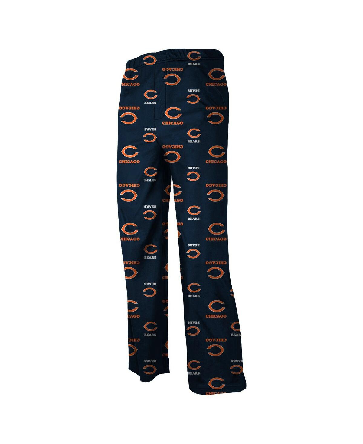 Outerstuff Chicago Bears Unisex Preschool Toddler Allover Logo Flannel Pajama Pants - Navy Blue In Navy