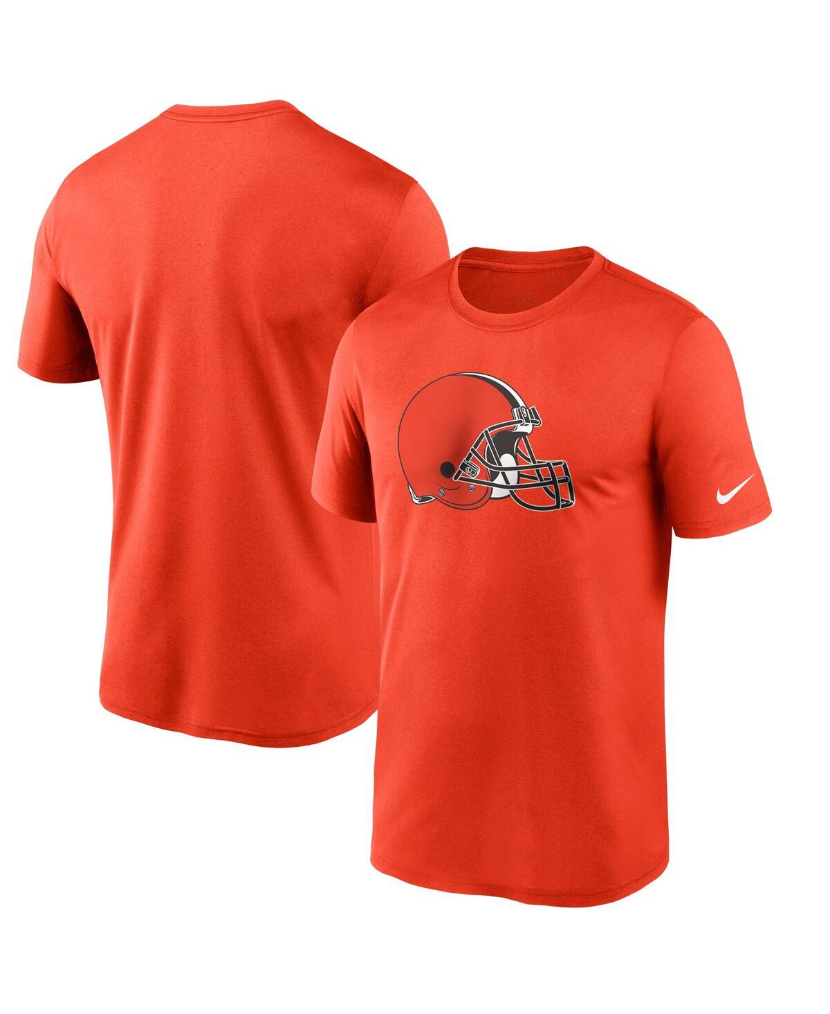 Shop Nike Men's  Orange Cleveland Browns Logo Essential Legend Performance T-shirt