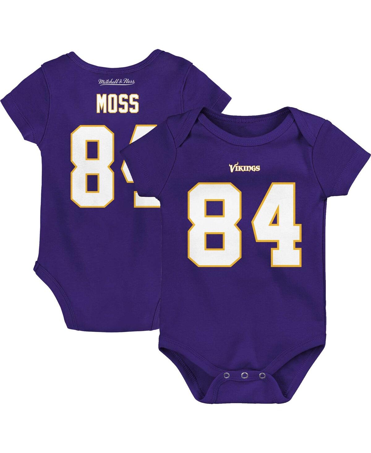 Shop Mitchell & Ness Infant Boys And Girls Mitchell And Ness Randy Moss Purple Minnesota Vikings Mainliner Retired Player