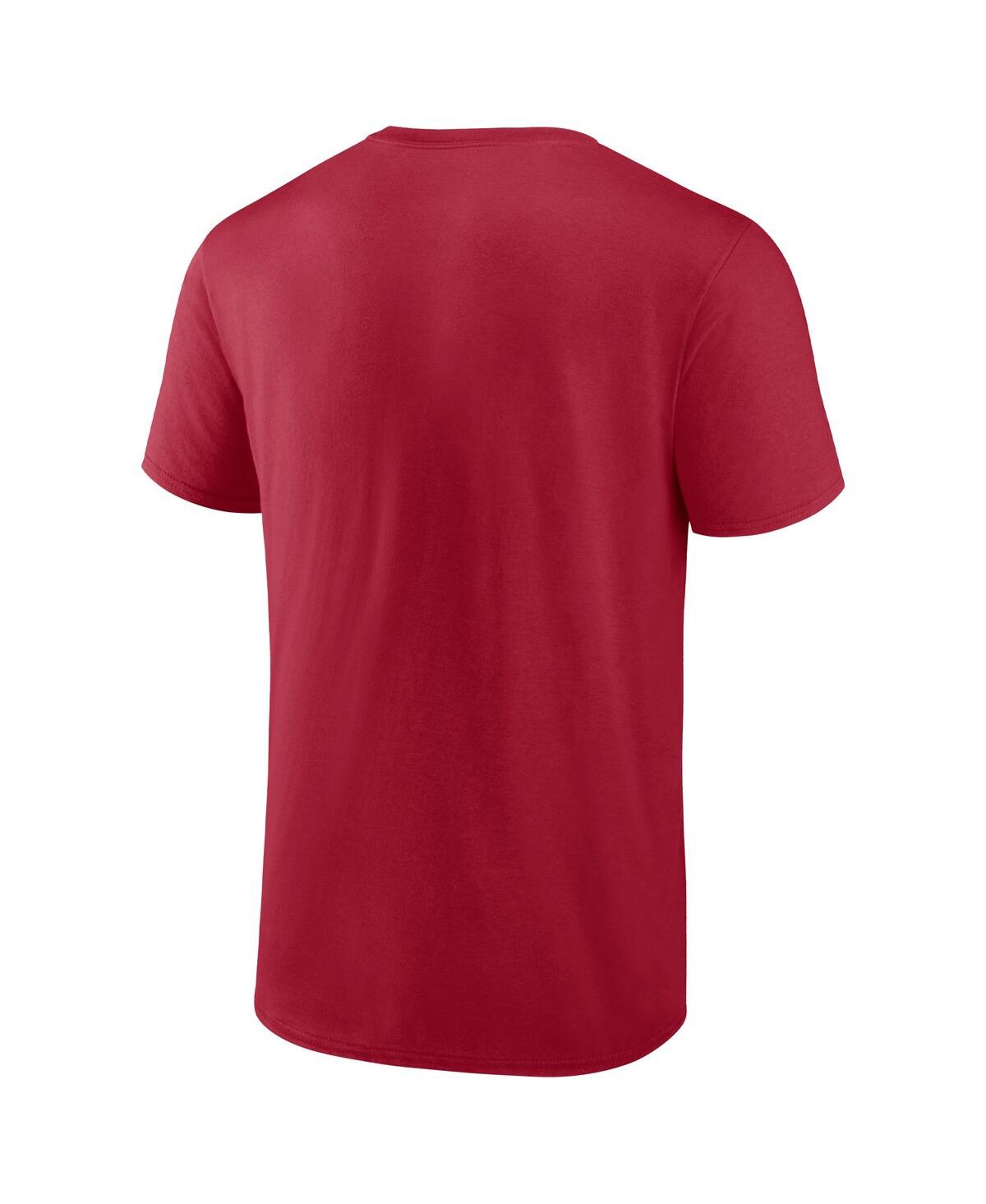 Shop Fanatics Men's  Red Tampa Bay Buccaneers Raise The Flags Heavy Hitter T-shirt