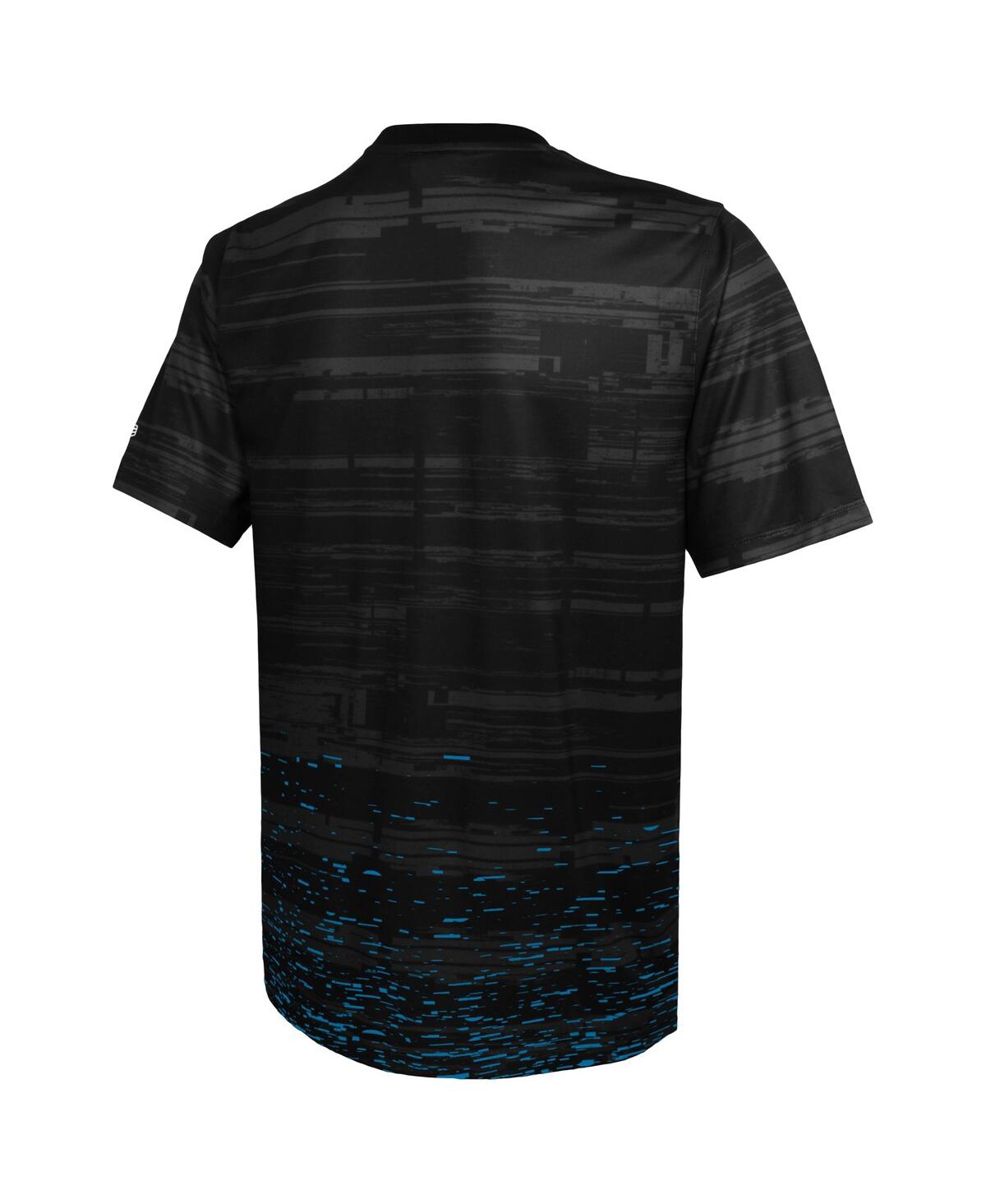 Shop New Era Men's  Black Carolina Panthers Combine Authentic Sweep T-shirt