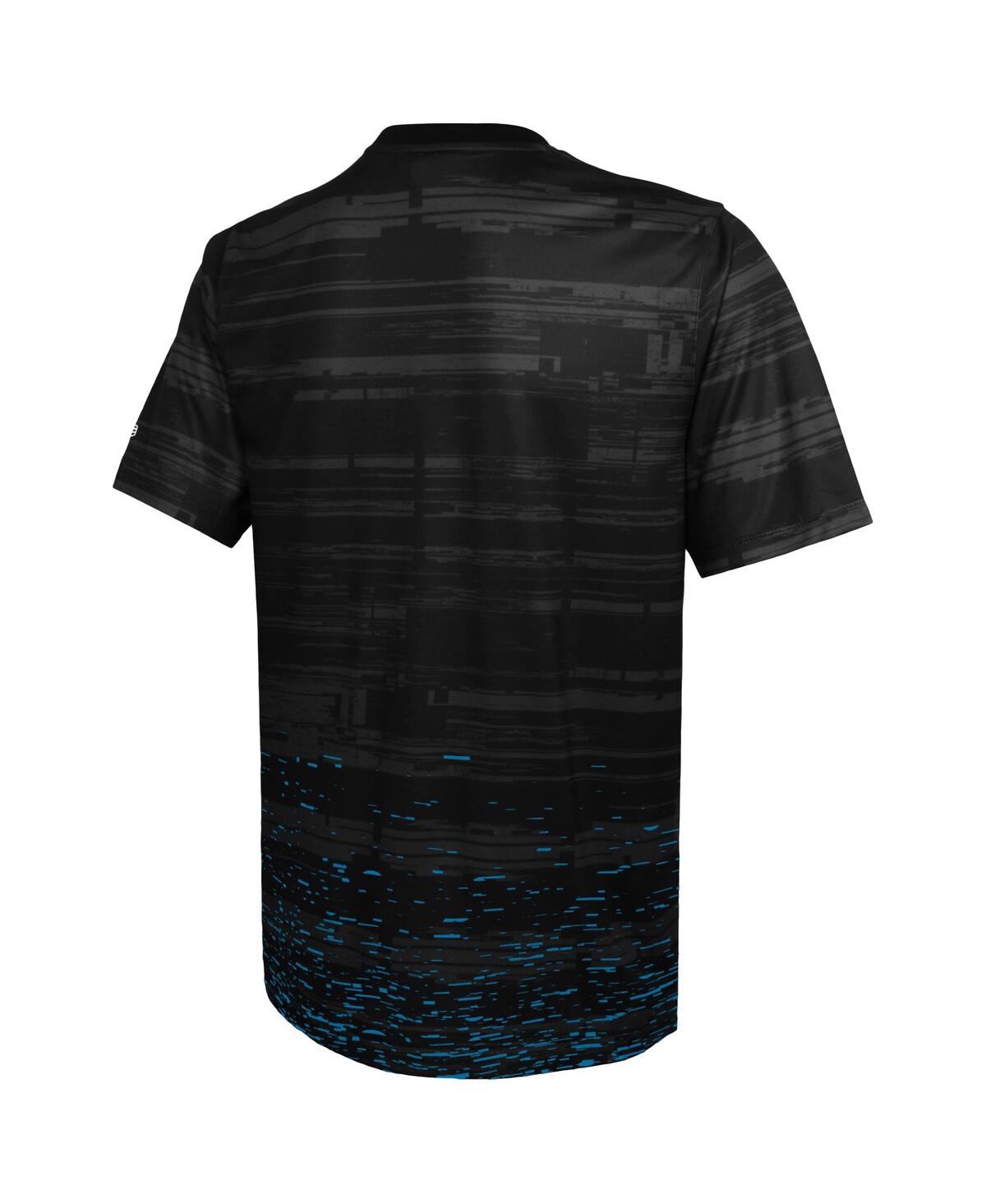 New Era Black Carolina Panthers Combine Authentic Sweep T-shirt In Black