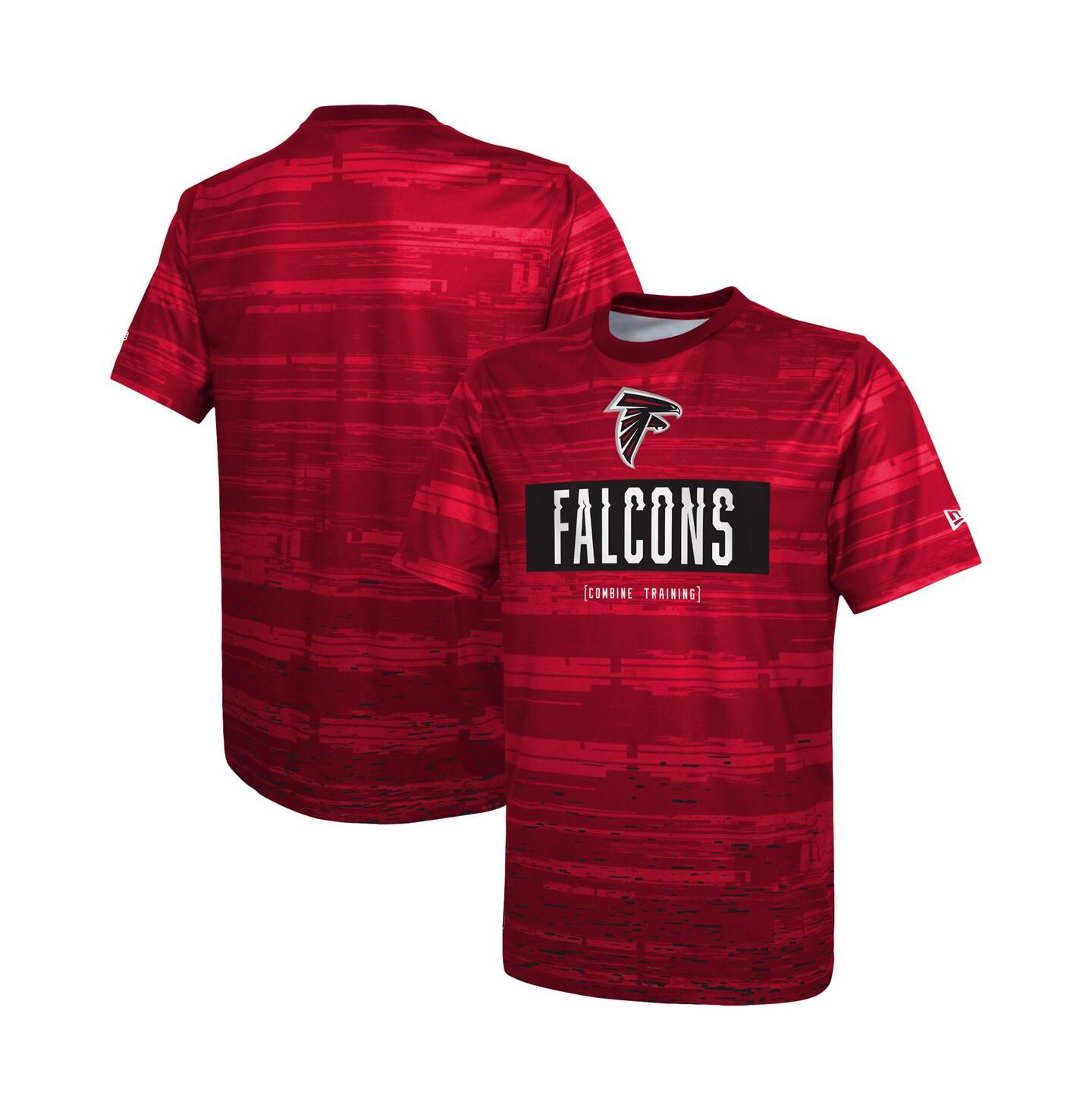 Мужская футболка New Era Red Atlanta Falcons Combine Authentic Sweep — фото 2