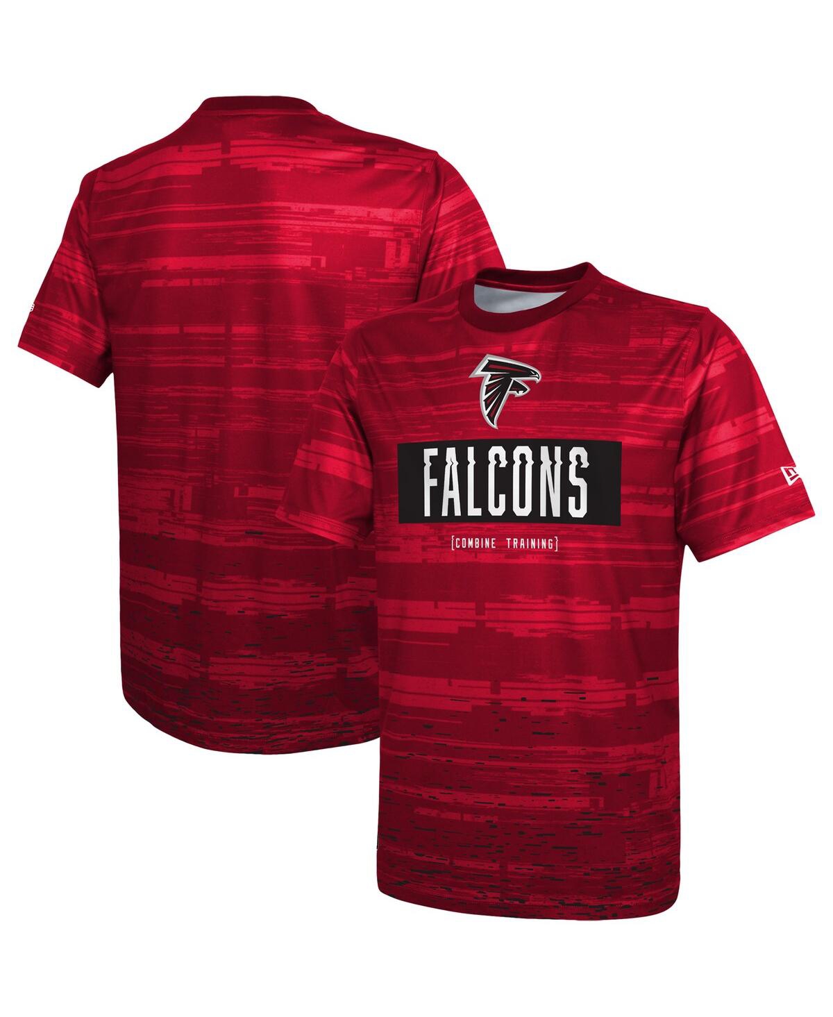 New Era Red Atlanta Falcons Combine Authentic Sweep T-shirt In Red