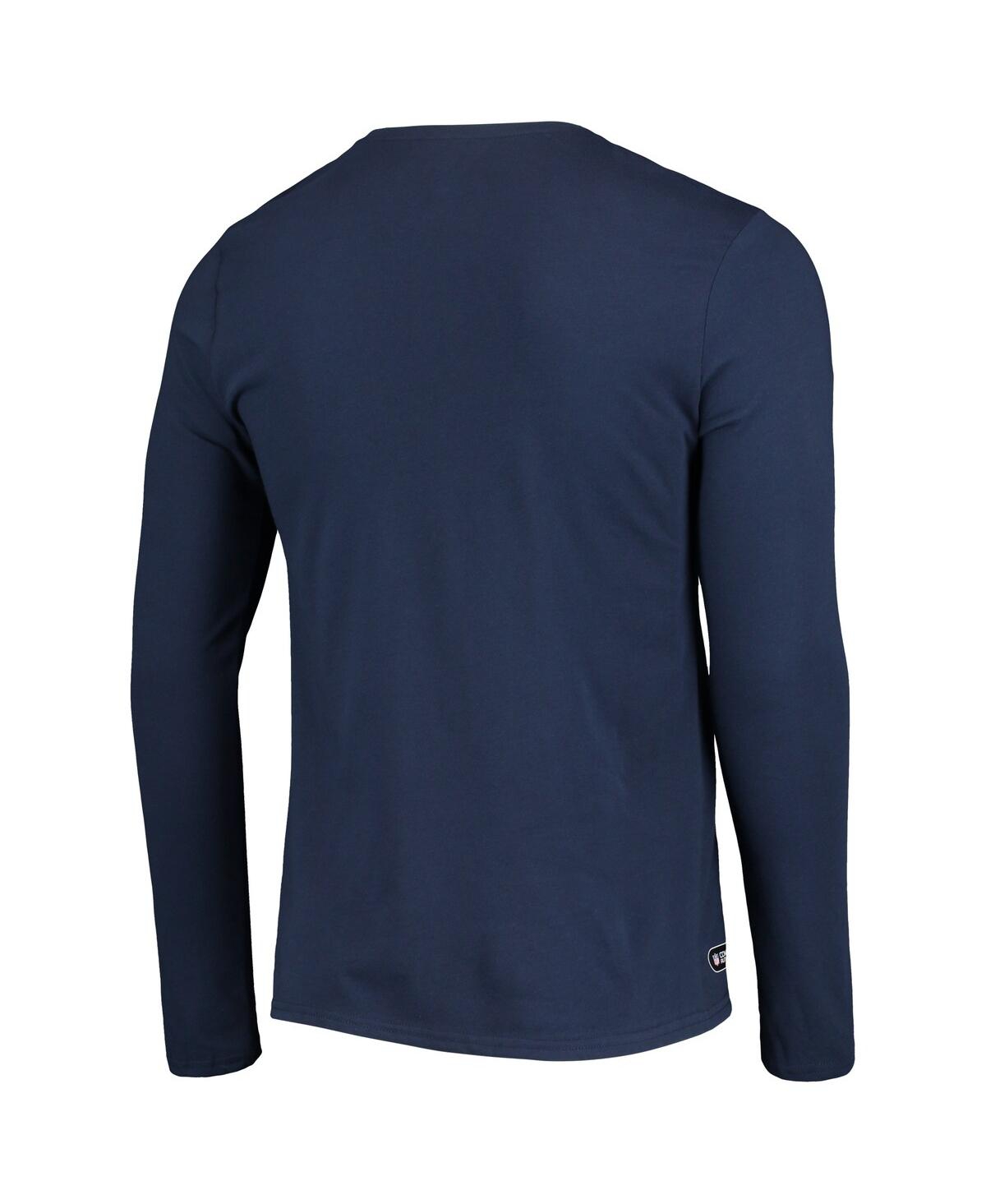 Men's New EraHouston Texans Combine Authentic Static Abbreviation Long Sleeve T-shirt - Navy