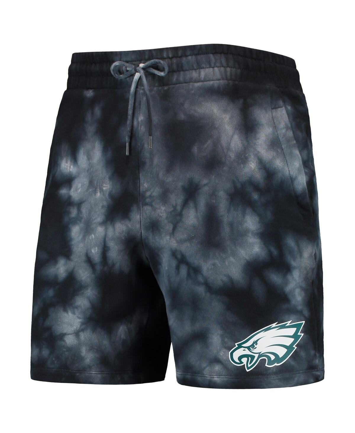 Shop New Era Men's  Black Philadelphia Eagles Tie-dye Shorts
