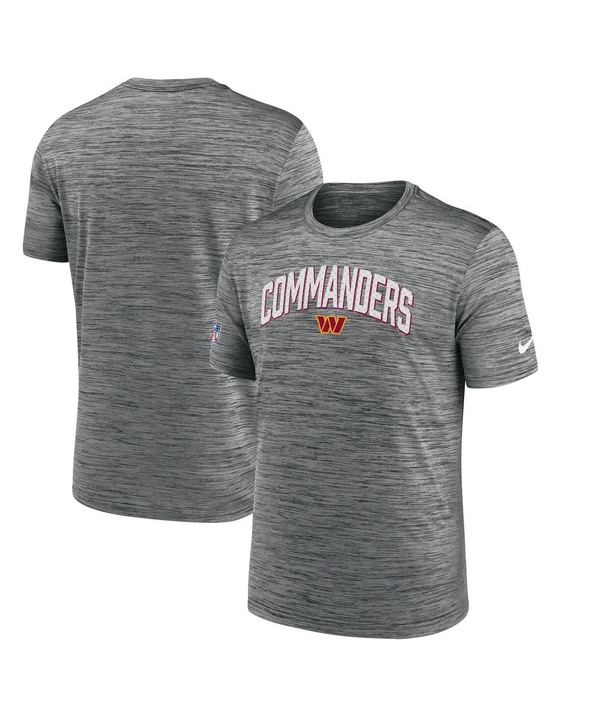 Shop Nike Men's  Gray Washington Commanders Velocity Athletic Stack Performance T-shirt
