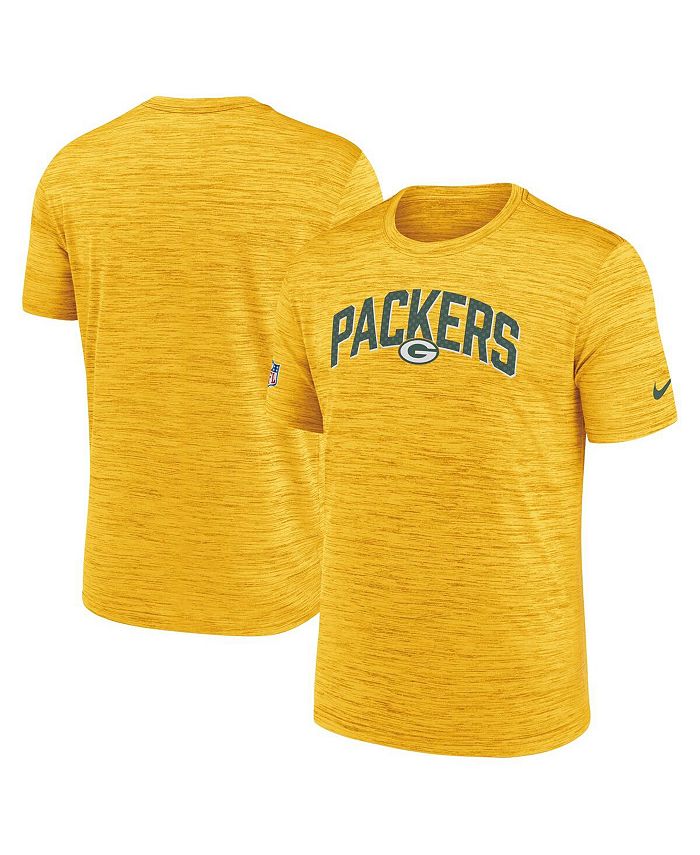 Nike Men's Gold Green Bay Packers Velocity Athletic Stack Performance T- shirt - Macy's