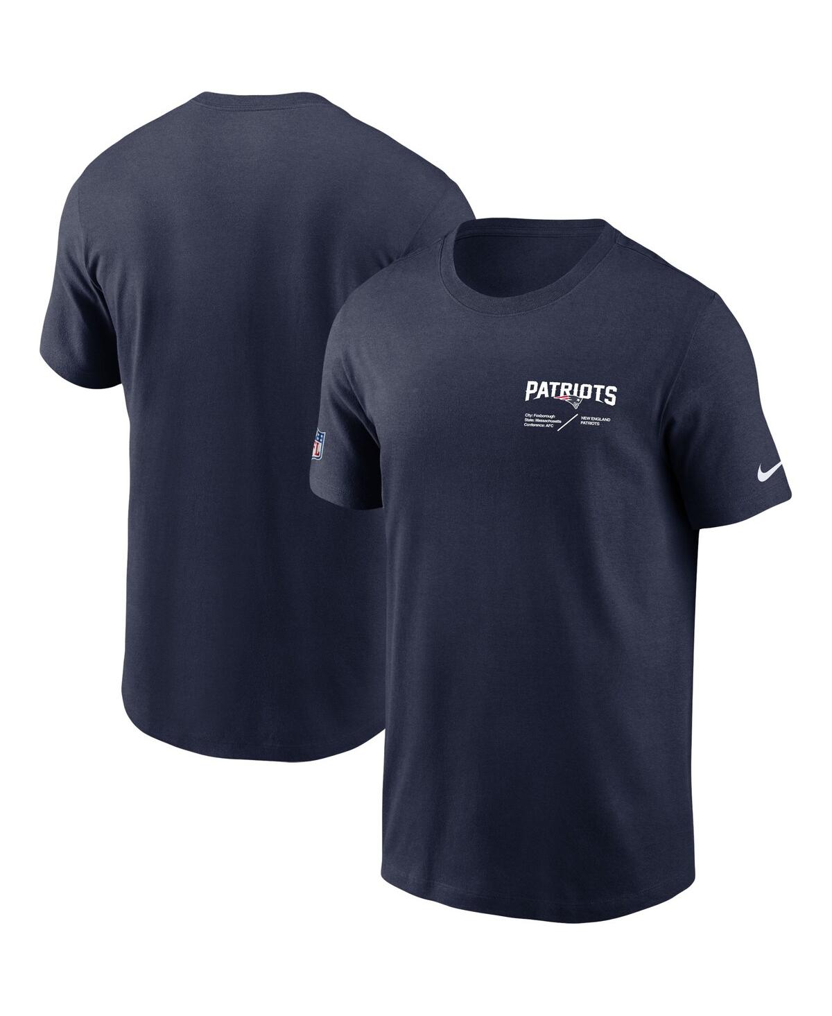 Men's Nike Navy New England Patriots Infograph Lockup Performance T-shirt