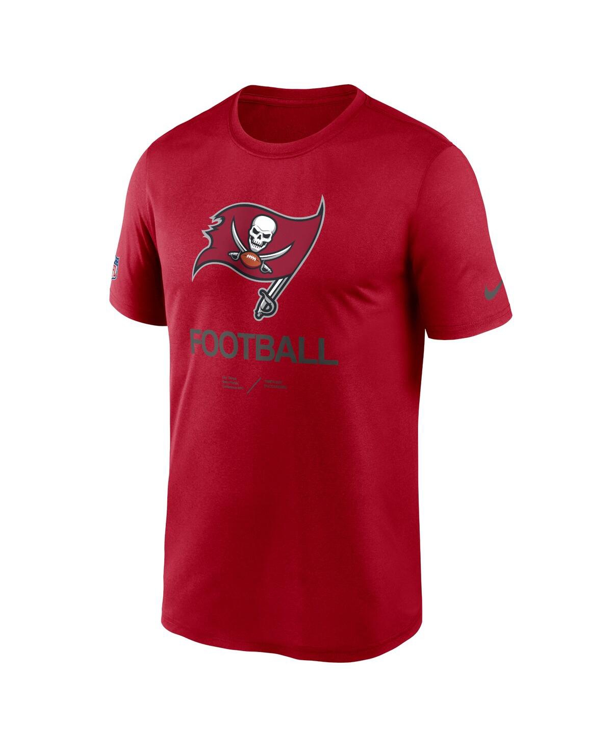 Shop Nike Men's  Red Tampa Bay Buccaneers Infographic Performance T-shirt
