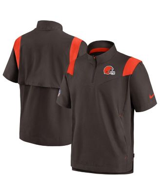 Men's Brown Cleveland Browns Coaches Chevron Lockup Pullover Top