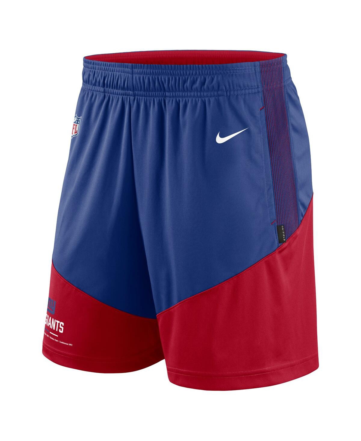 Nike Men's  Royal, Red New York Giants Primary Lockup Performance Shorts In Royal,red