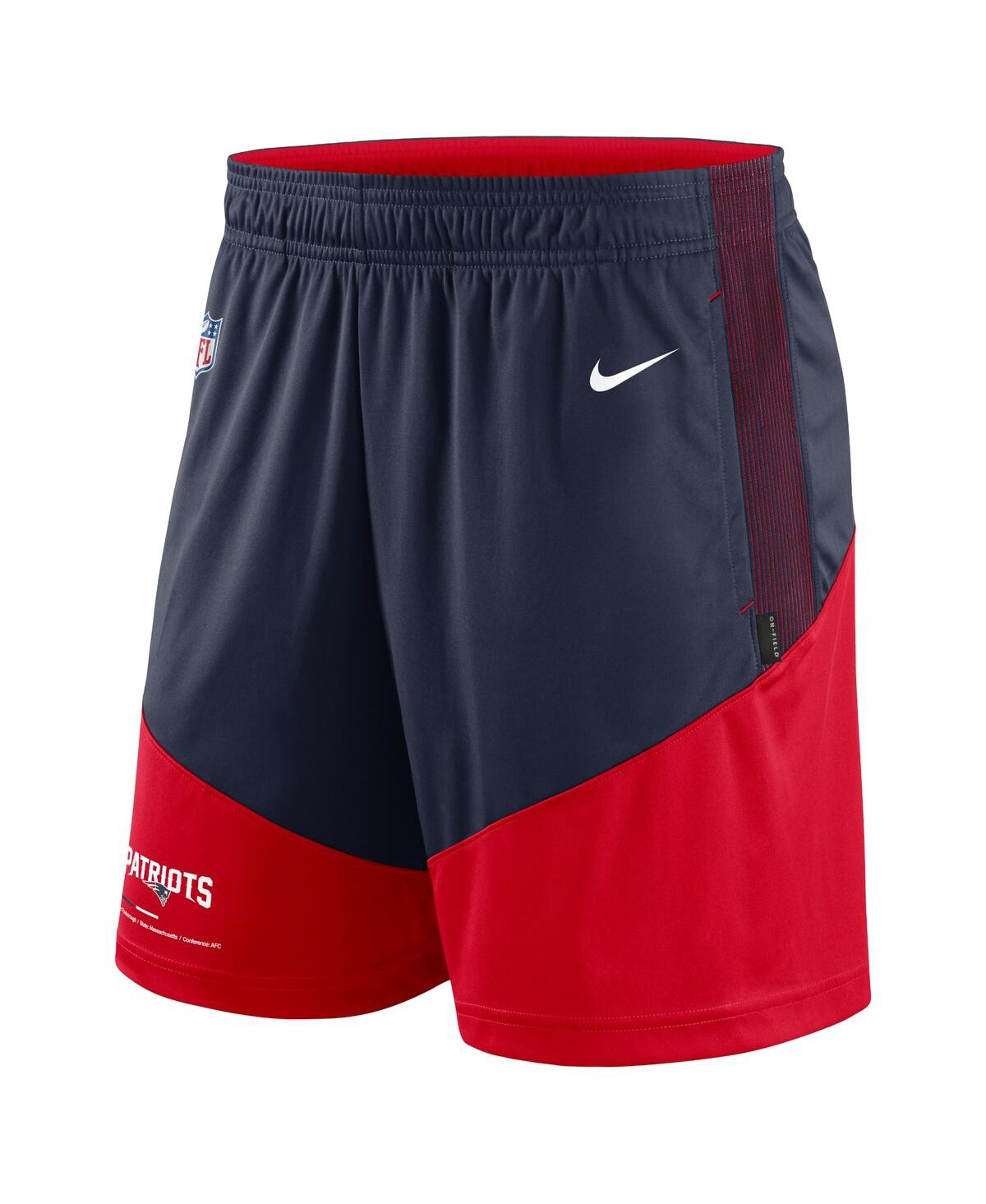 Shop Nike Men's  Navy, Red New England Patriots Primary Lockup Performance Shorts In Navy,red