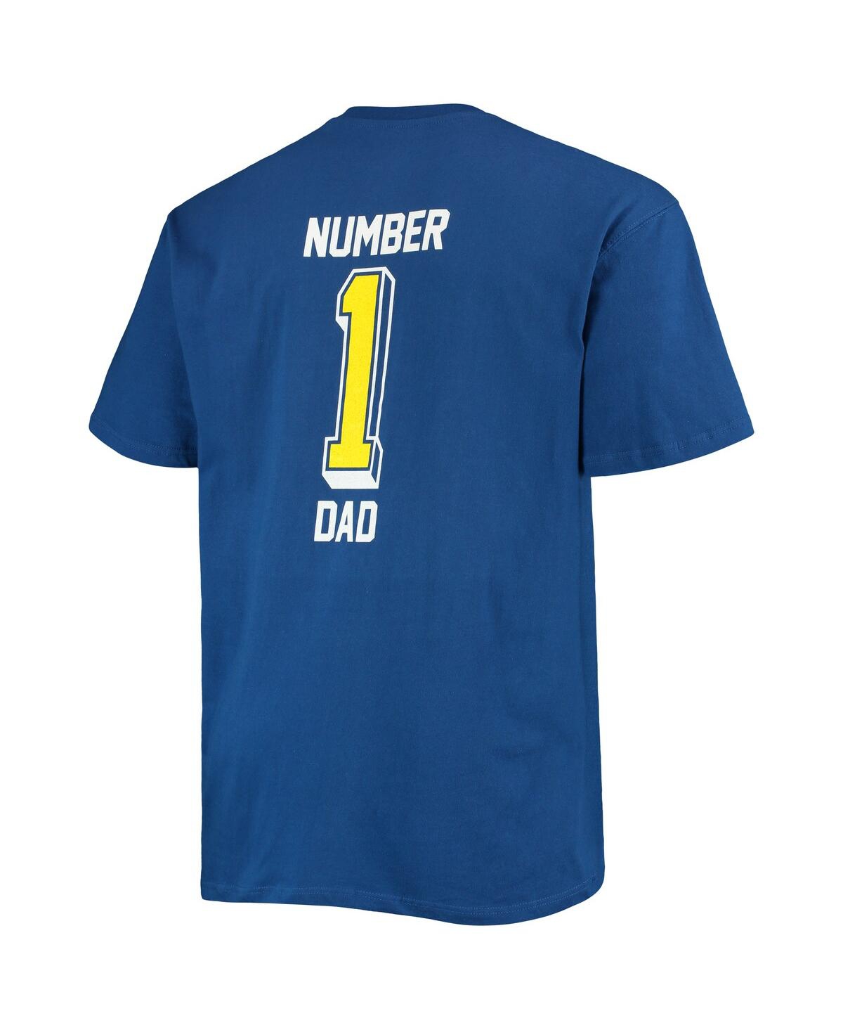 Men's FanaticsLos Angeles Rams Big and Tall #1 Dad 2-Hit T-shirt - Royal