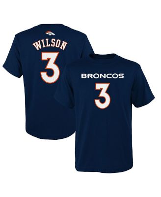 Outerstuff Youth Russell Wilson Navy Denver Broncos Player Name & Number Shorts