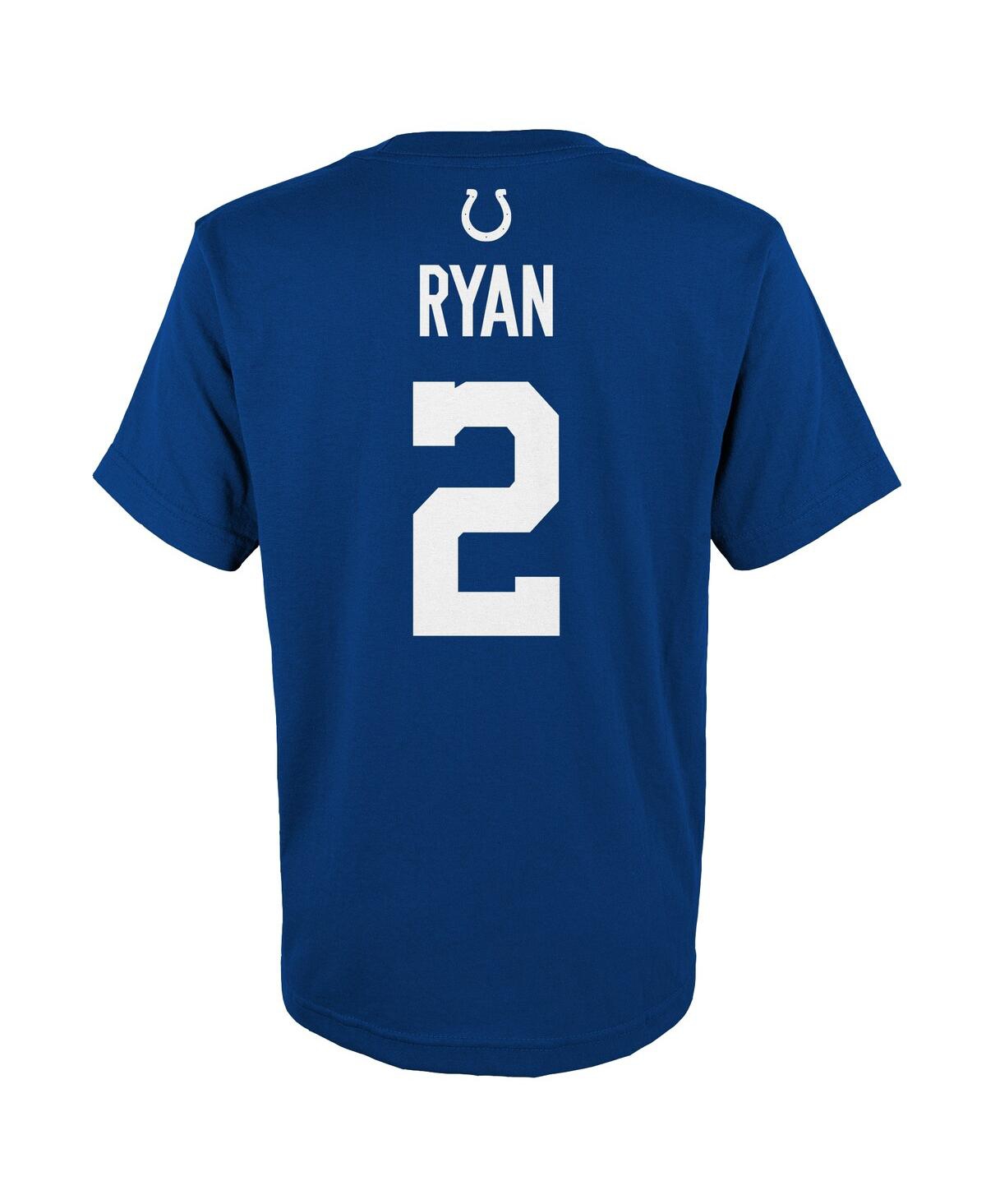 Shop Outerstuff Big Boys Matt Ryan Royal Indianapolis Colts Mainliner Player Name And Number T-shirt
