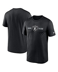 Men's Black Las Vegas Raiders Horizontal Lockup Legend T-shirt