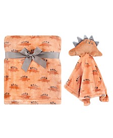 Baby Boys Plush Blanket and Security Blanket, 2-Piece Set