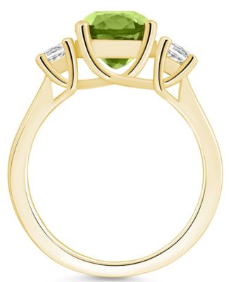 Peridot (2-3/8 ct. t.w.) and Diamond (1/3 ct. t.w.) Ring in 14K Yellow Gold