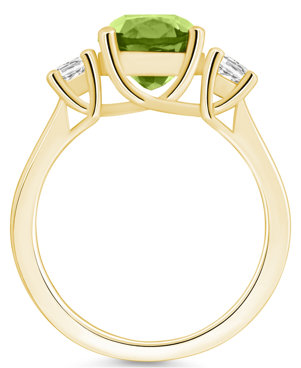 Macy's(2-3/8 ct. t.w.) and Diamond (1/3 ct. t.w.) Ring in 14K Yellow Gold - Peridot
