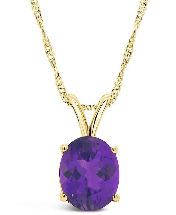 Amethyst on sale necklace macys