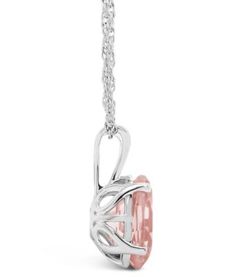 Morganite (2-1/2 ct. t.w.) Pendant Necklace in 14K White Gold